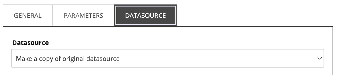 Screenshot showing the Datasource