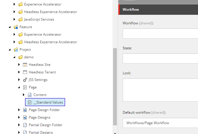 StandardValuesPageWorkflow